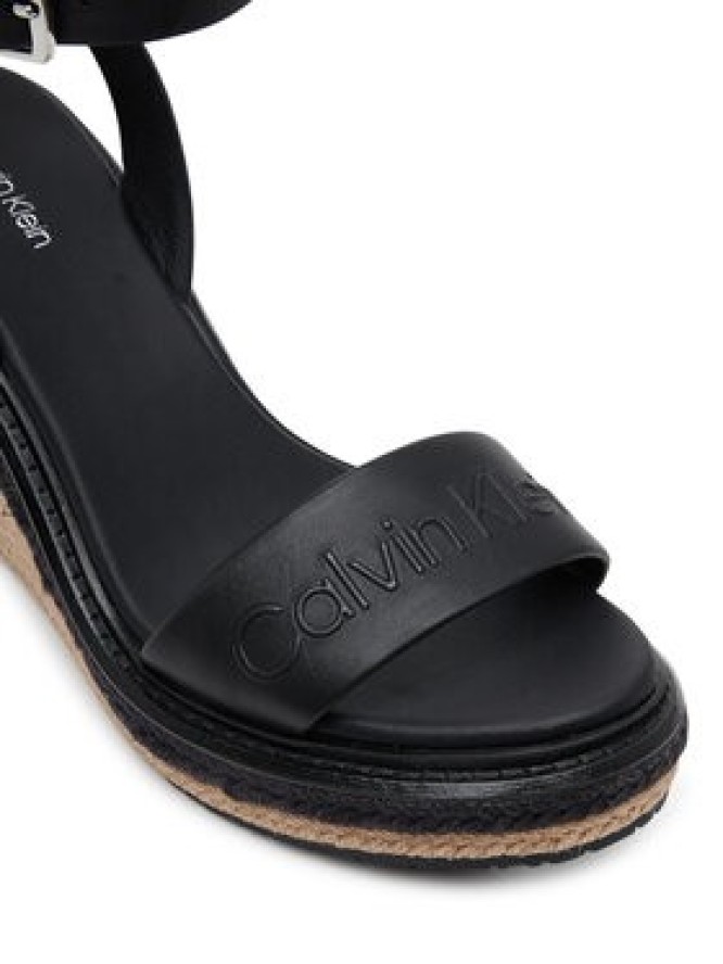 Calvin Klein Espadryle Wedge Sandal 70 - He HW0HW02376 Czarny