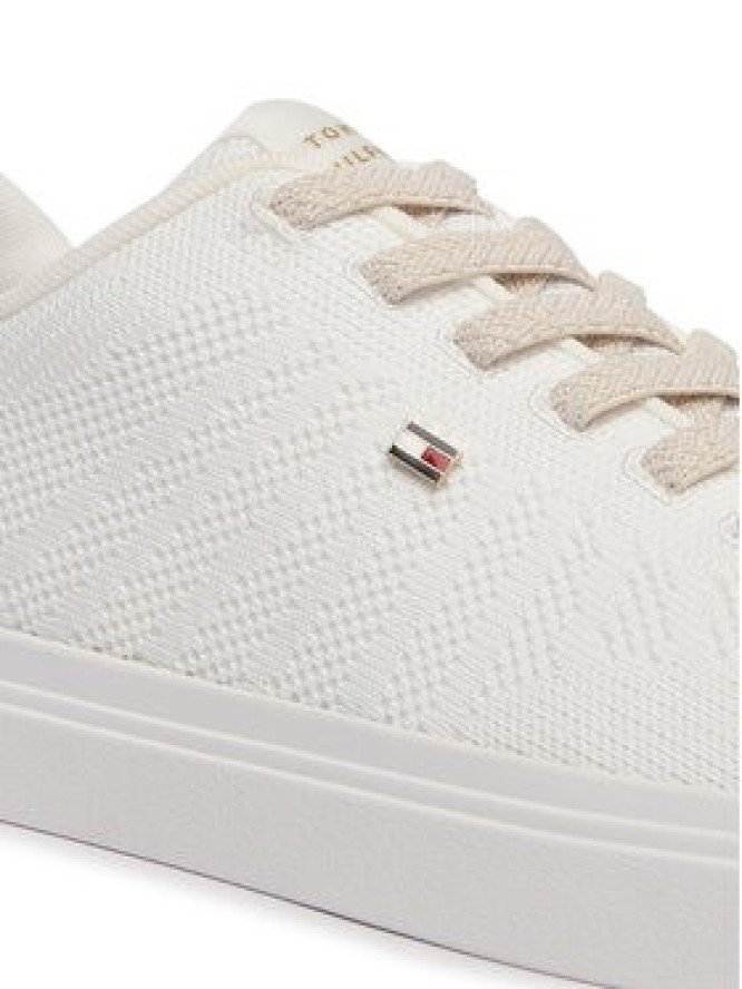 Tommy Hilfiger Sneakersy Knit Cupsole FW0FW09289 Biały