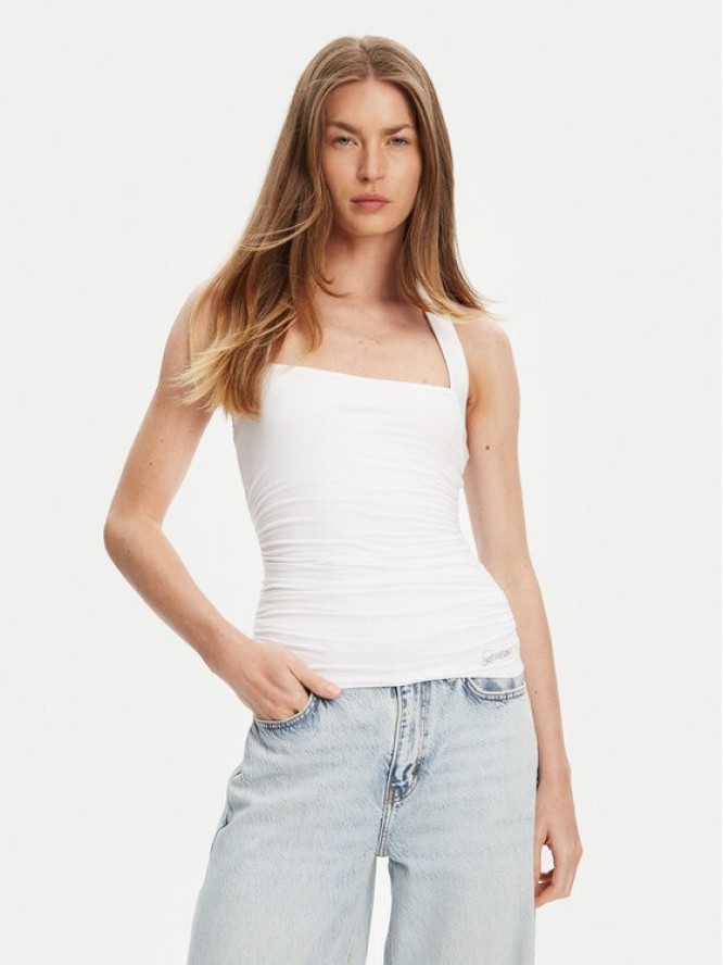 Guess Top W5YP28 KACM2 Biały Regular Fit