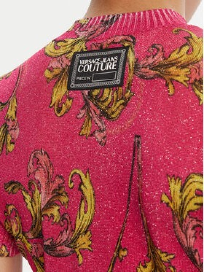 Versace Jeans Couture Sweter 78HAFM07 Różowy Slim Fit