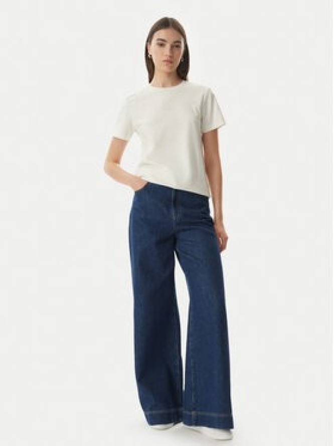 Calvin Klein Jeans T-Shirt SS 20s LV044G200G Kremowy Regular Fit