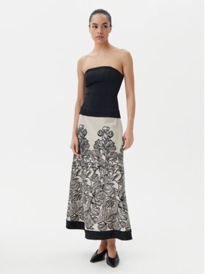 Luisa Spagnoli Spódnica trapezowa Terra 541990 Écru Regular Fit