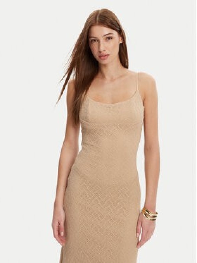 Bardot Sukienka koktajlowa 57998DB7 Beżowy Regular Fit