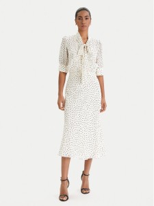 Luisa Spagnoli Sukienka koszulowa Pinasca 542839 Écru Regular Fit