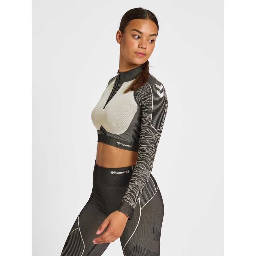 Damska bluza z zamkiem 1/2 crop Hummel MT Mila