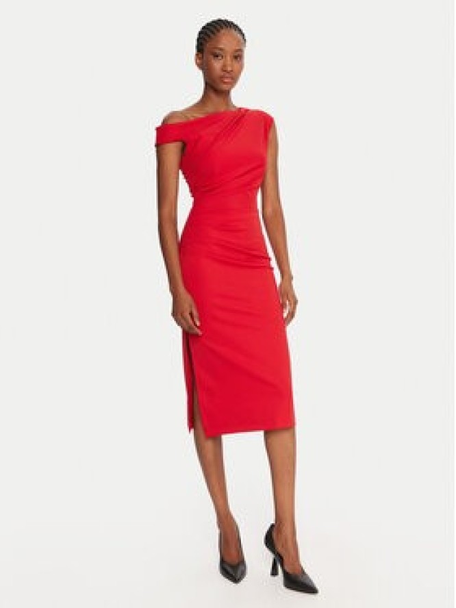 Rinascimento Sukienka koktajlowa CFC0125334003 Czerwony Slim Fit