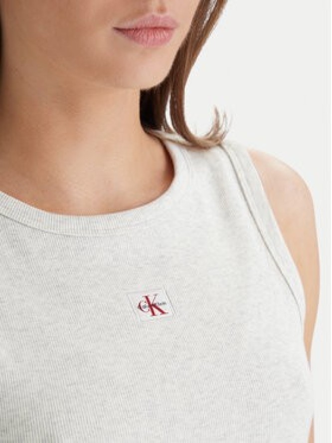 Calvin Klein Jeans Top LV047C201G Beżowy Slim Fit