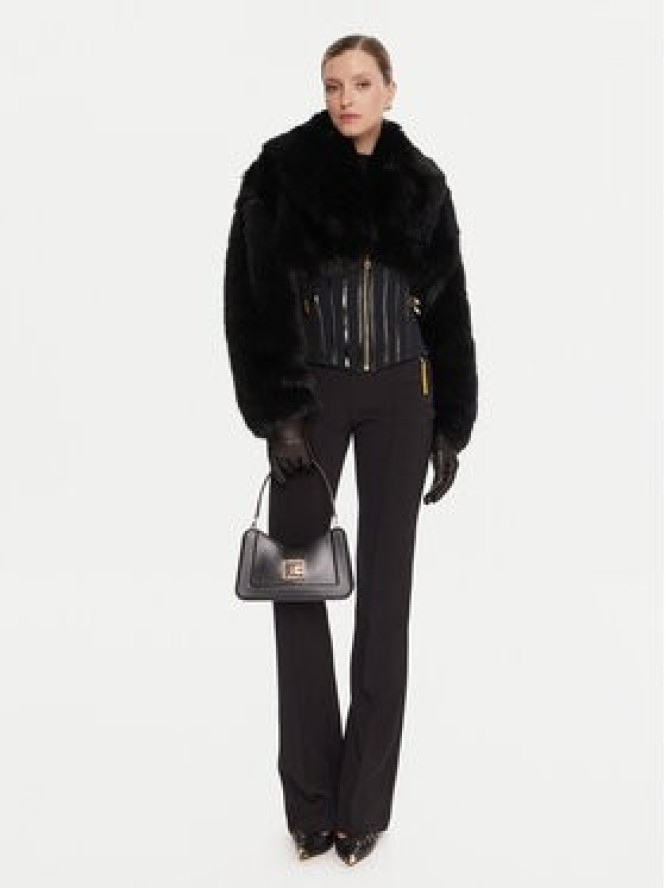 Elisabetta Franchi Spodnie materiałowe PA-141-57E2-V420 Czarny Regular Fit