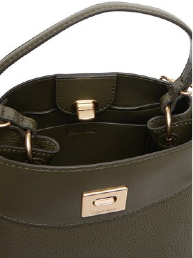 Calvin Klein Torebka Mix Media Crossbody LV04F3885G Zielony ciemny