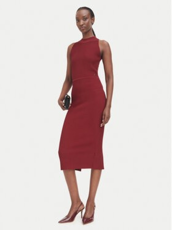 Guess Sukienka dzianinowa W6BK88 Z1920 Brązowy Slim Fit