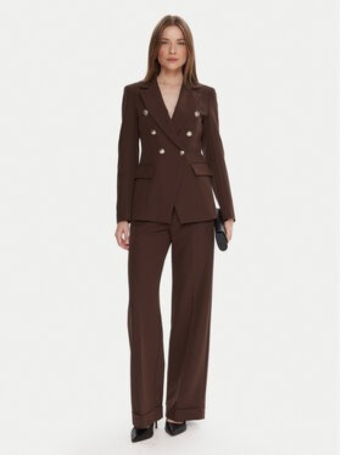 Maryley Spodnie materiałowe 25IB563/43CO Brązowy Regular Fit