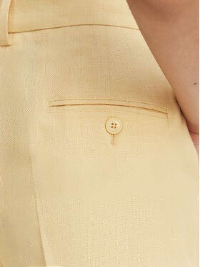 Weekend Max Mara Spodnie materiałowe Malizia 2615131112 Żółty Straight Fit