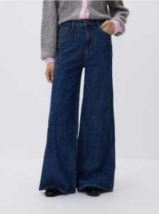 Jeansy wide leg - niebieski