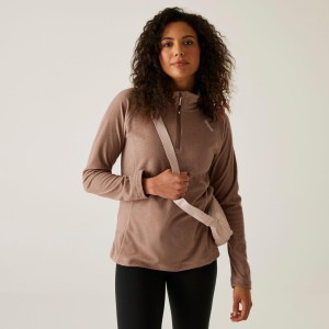 Damski lekki polar turystyczny Montes z zamkiem błyskawicznym do połowy