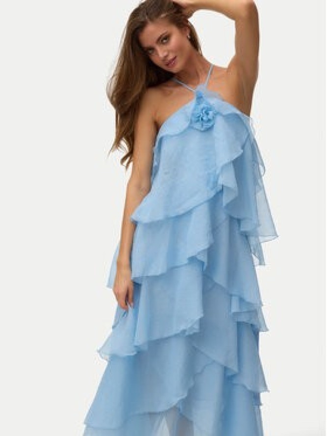 Vero Moda Sukienka letnia Delillah 10338846 Niebieski jasny Regular Fit