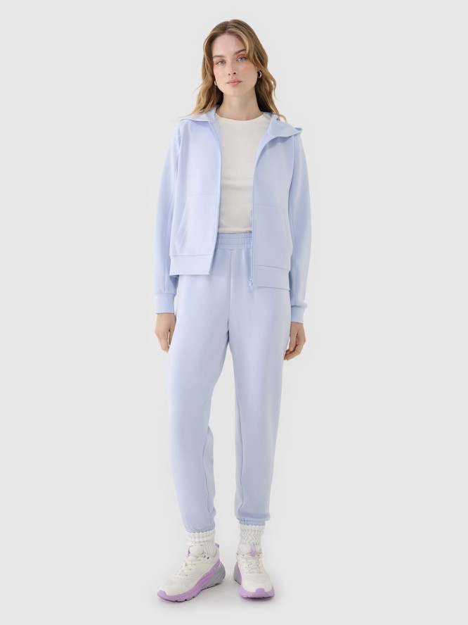 4F Spodnie dresowe joggery z modalem damskie - niebieskie XXL