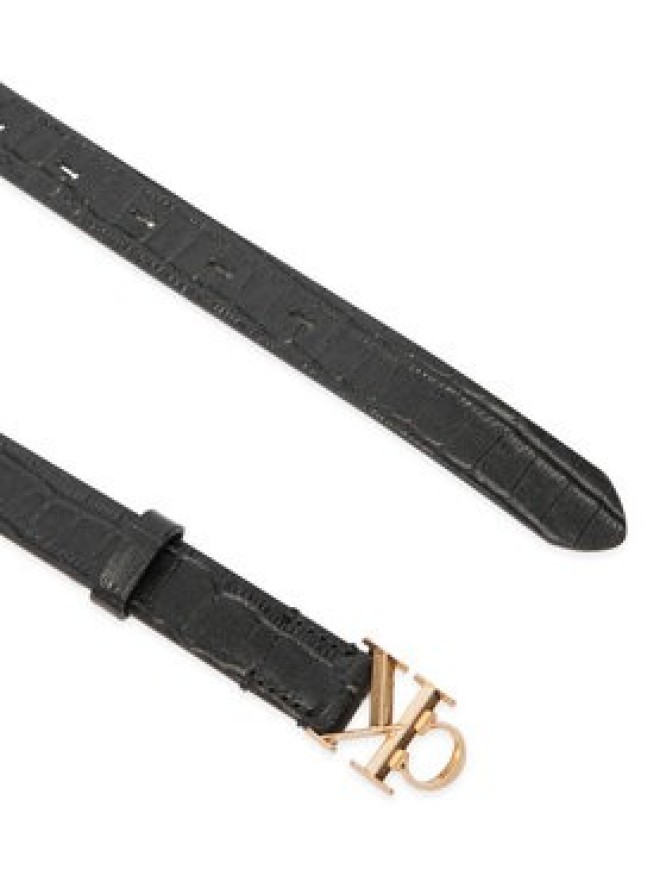 Calvin Klein Pasek Damski Facet Ck Buckle Pebble LV04F7102G Czarny
