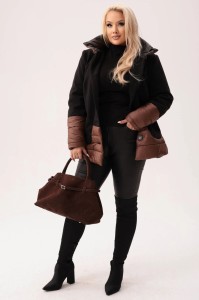 Elegancka ocieplona kurtka Vera - dwa rodzaje tkanin PLUS SIZE XXL