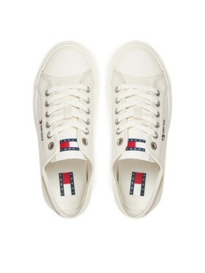 Tommy Jeans Sneakersy Tjw Foxing Flatform Lc EN0EN02736 Biały