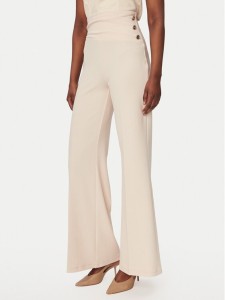 Rinascimento Spodnie palazzo CFC0020264002 Beżowy Flare Fit