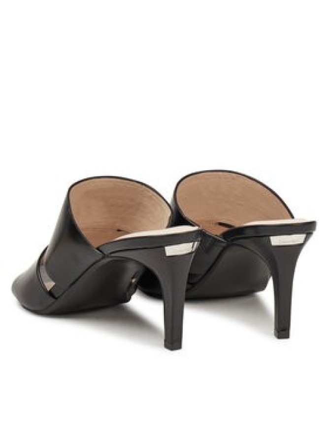 Calvin Klein Klapki Heel Mule 70 - Lth 2 Straps HW0HW02460 Czarny