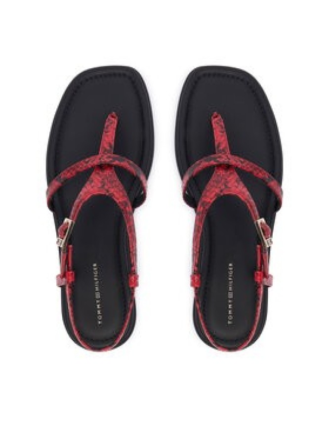 Tommy Hilfiger Sandały Th Buckle FW0FW09514 Czerwony