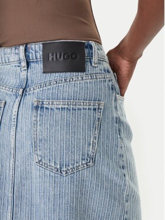 HUGO Spódnica jeansowa Gatje_4 50568239 Błękitny Regular Fit