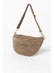 Anna Morellini Skórzana saszetka "Lolanda" w kolorze szarobrązowym - 36 x 22 x 12 cm rozmiar: onesize