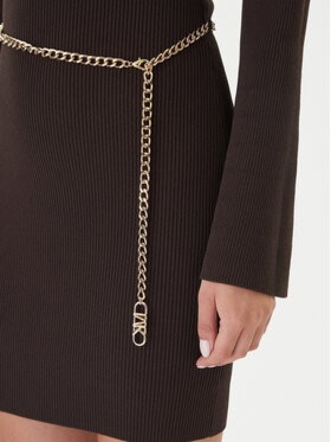 MICHAEL Michael Kors Sukienka dzianinowa MF583C633D Brązowy Slim Fit