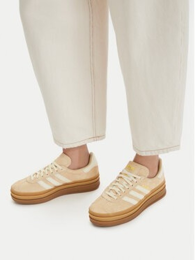adidas Sneakersy Gazelle Bold IH4201 Beżowy