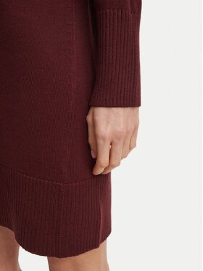 BOSS Sukienka dzianinowa 50569849 Bordowy Regular Fit