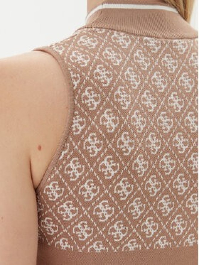 Guess Sweter W3YR26 Z37K0 Brązowy Regular Fit