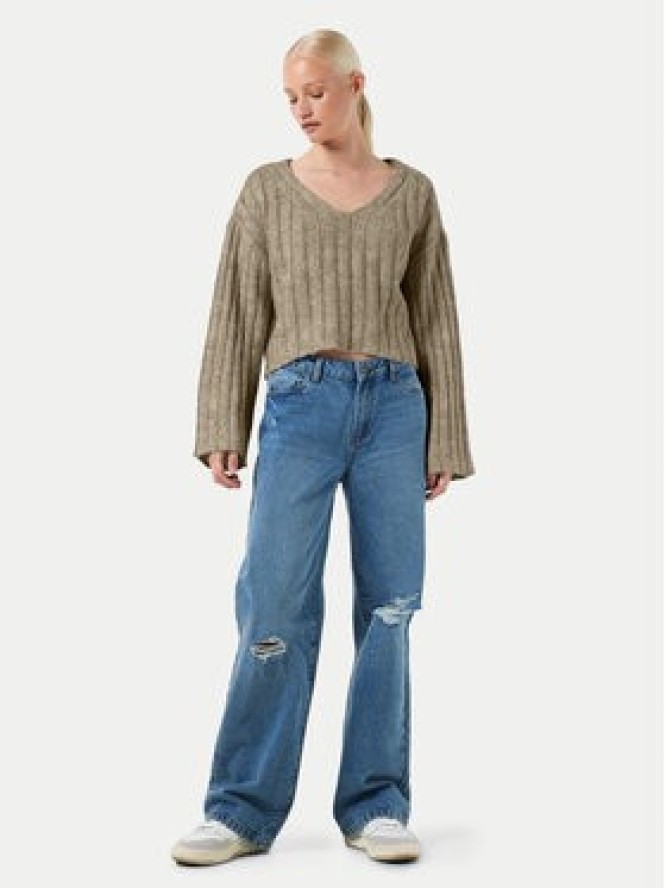 Noisy May Sweter Nina 27027618 Beżowy Loose Fit