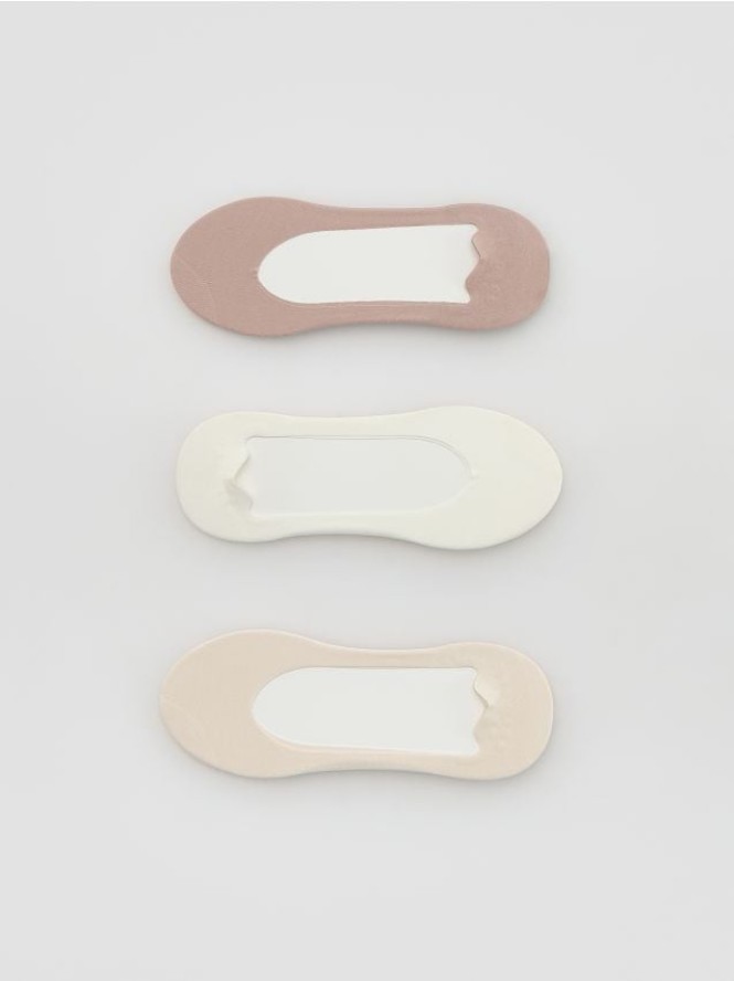 Skarpetki balerinki 3 pack - beżowy
