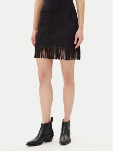 Noisy May Spódnica z imitacji skóry Abby 27033111 Czarny Regular Fit