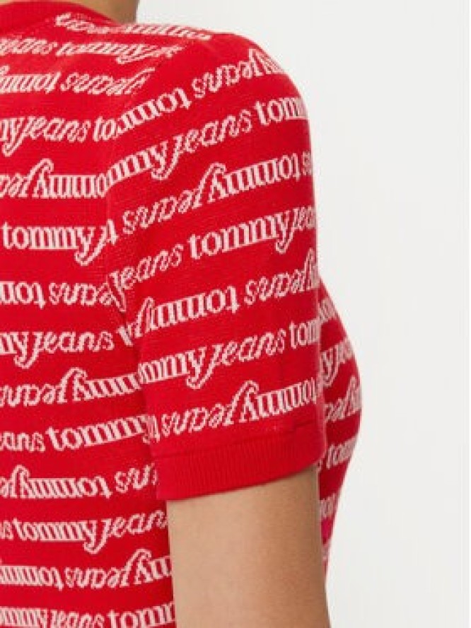 Tommy Jeans Sukienka codzienna DW0DW19478 Czerwony Slim Fit
