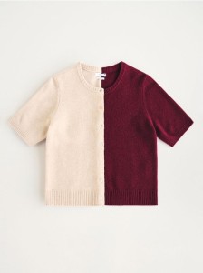 Wełniany kardigan - beżowy