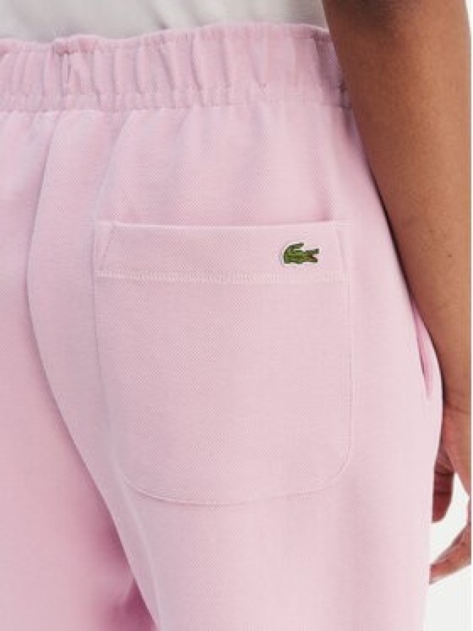 Lacoste Spodnie dresowe XF5244 Różowy Regular Fit