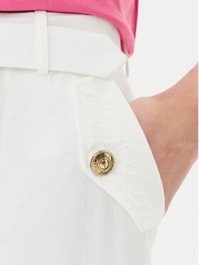 Versace Jeans Couture Spodnie materiałowe 78HAA109 Biały Wide Leg