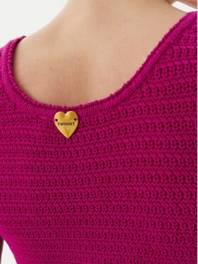 TWINSET Sukienka letnia 251LB3EBB Różowy Regular Fit