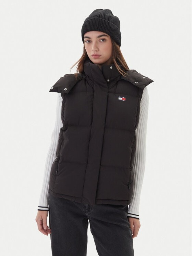 Tommy Jeans Bezrękawnik Tjw Alaska Grid Down Vest DW0DW21627 Czarny Regular Fit