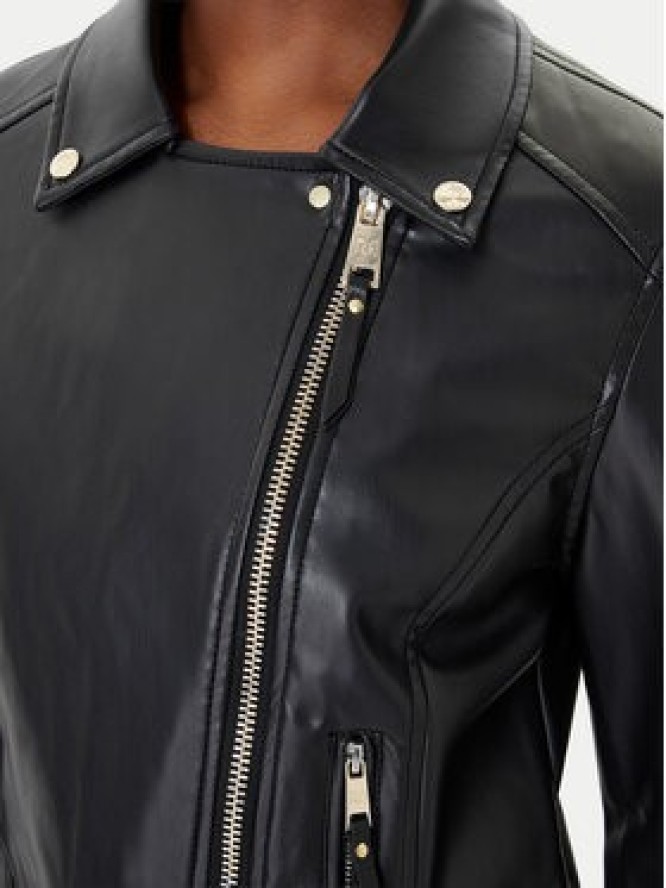 Rinascimento Kurtka z imitacji skóry CFC0124666003 Czarny Regular Fit