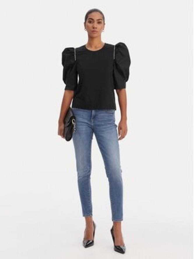 Fracomina Bluzka FR26ST3035J40101 Czarny Regular Fit