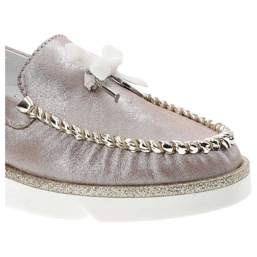 Różowe Mokasyny Simen Wygodne Skórzane Buty