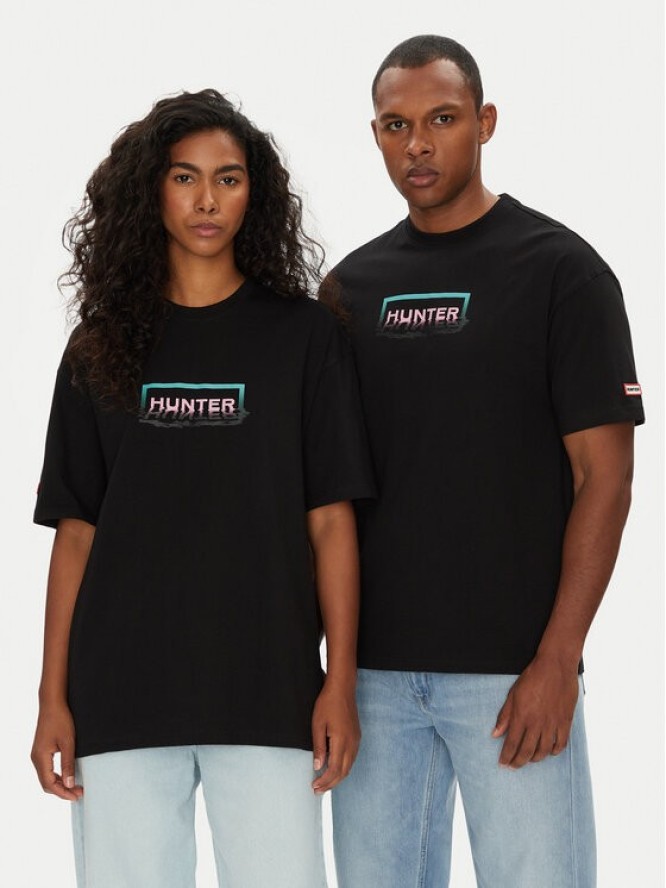 Hunter T-Shirt Abele UNISEX HARU0007251 Czarny Regular Fit