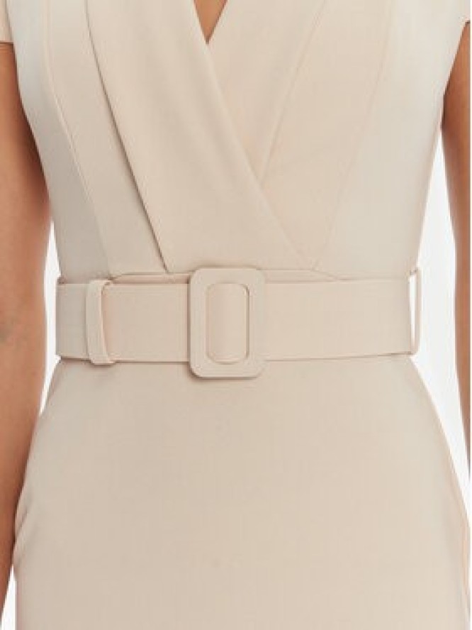 Rinascimento Sukienka koktajlowa CFC0125582003 Beżowy Slim Fit