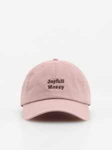 Czapka z daszkiem - brudny róż
