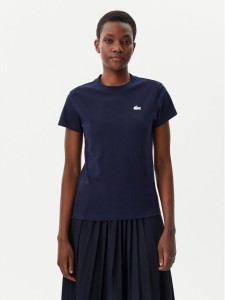 Lacoste T-Shirt TF9246 Granatowy Slim Fit