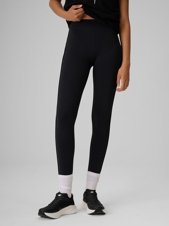 4F Legginsy dzianinowe damskie - czarne S