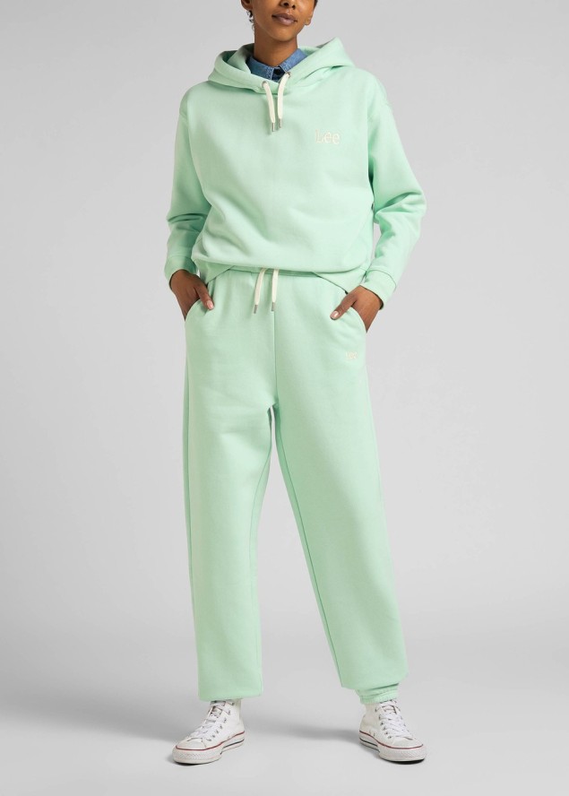 LEE ESSENTIAL HOODIE DAMSKA BLUZA LOGO SEAGLASS L53PLJ40 112320679